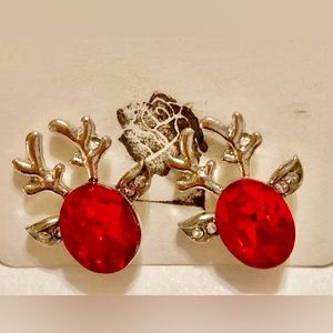 HONEY AND ROSES Winter Reindeer Earrings‎ for the Holidays! For adult use only.